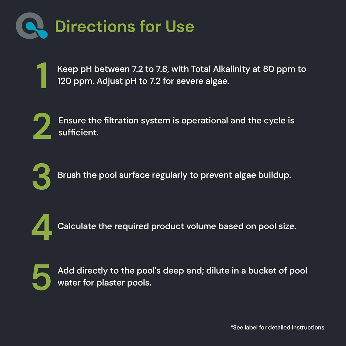 Copper Pool Algaecide for Swimming Pool - 90 Day