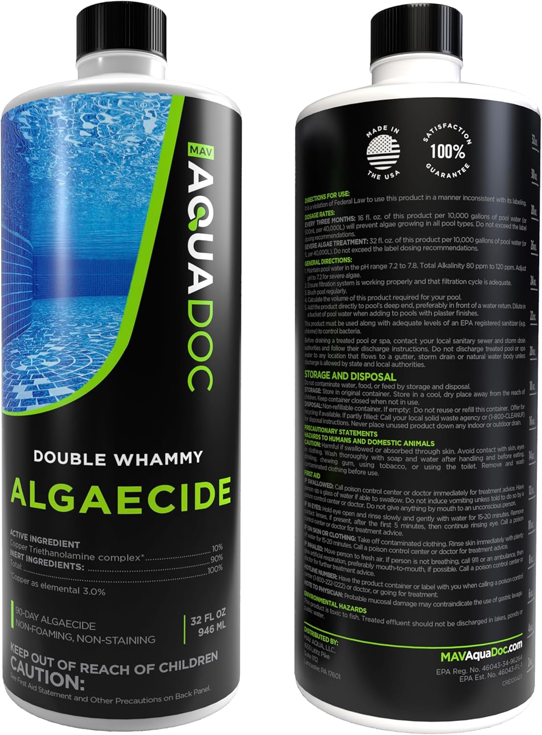 Copper Pool Algaecide for Swimming Pool - 90 Day