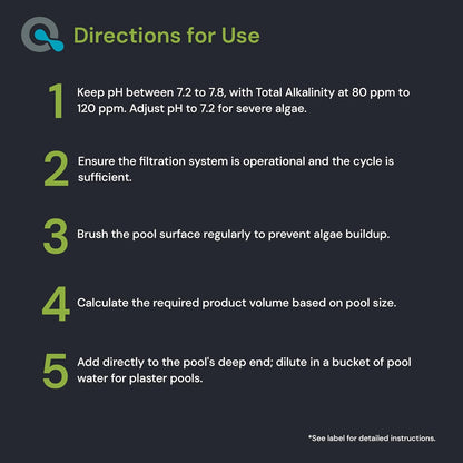 Copper Pool Algaecide for Swimming Pool - 90 Day